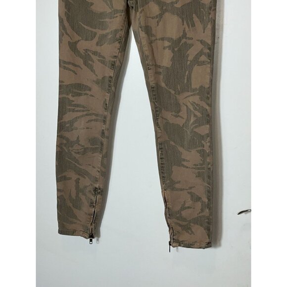 Current/Elliott The Silverlake Zip Ankle Skinny Mid-Rise Commando Camo Jeans 27 - Picture 4 of 11